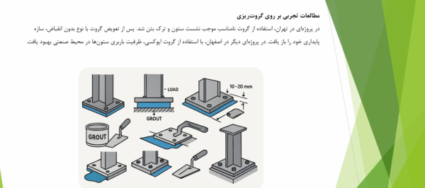 لزوم وجود گروت در زیر صفحات بیس پلیت - Image 3