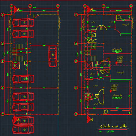 پلان معماری-206 مترمربع - Image 2