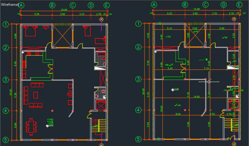 پلان معماری-168 مترمربع - Image 2