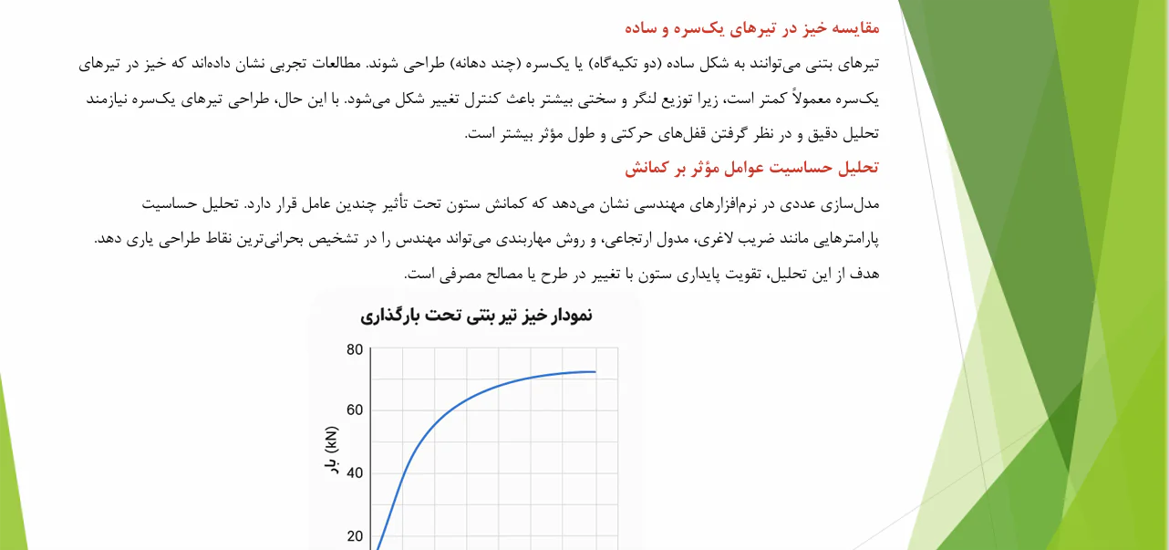 حد مجاز کمانش ستون و خیز تیر بتنی - Image 3